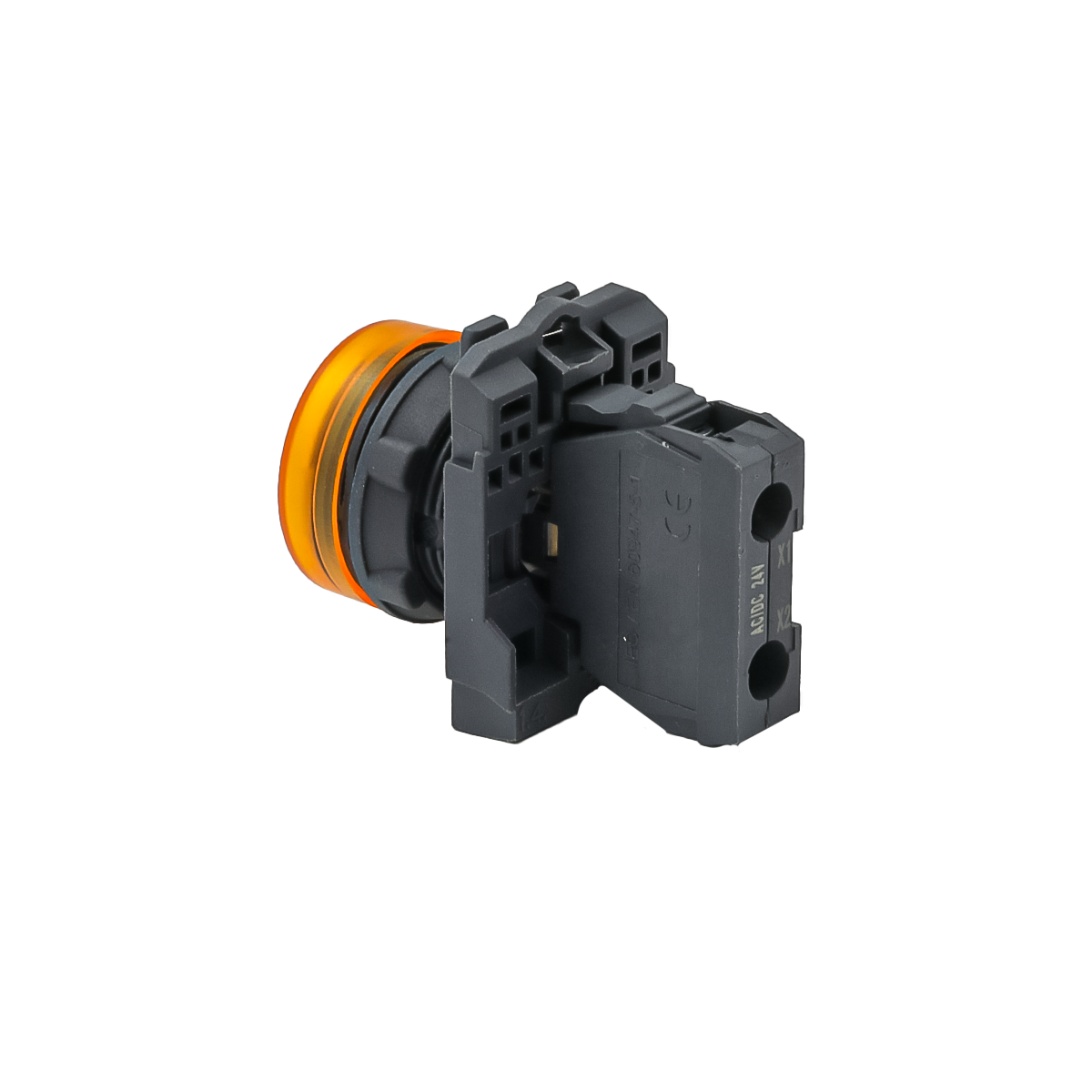 Лампа сигнальная желтая, 24V AС/DC, IP65, пластик