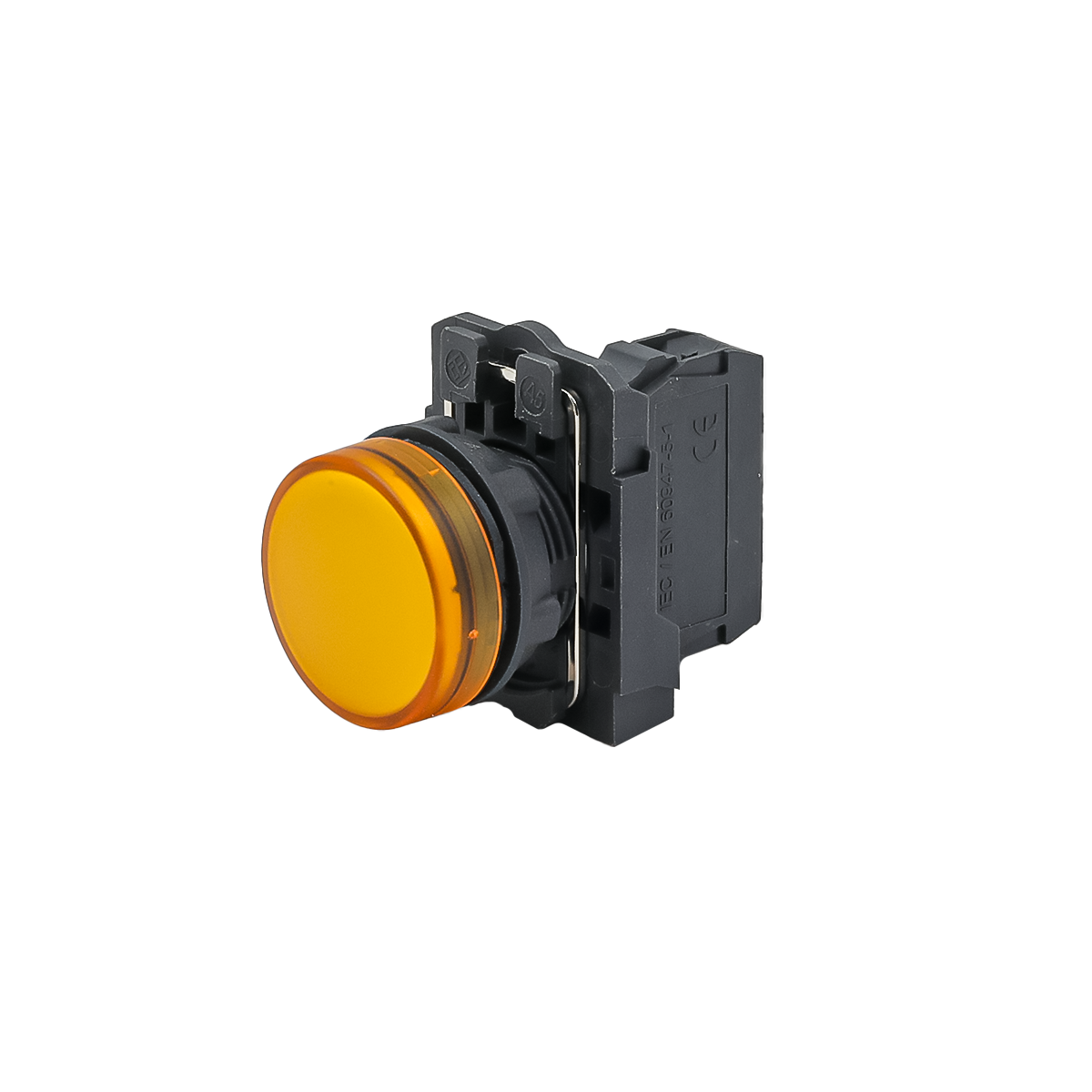 Лампа сигнальная желтая, 220V AС/DC, IP65, пластик