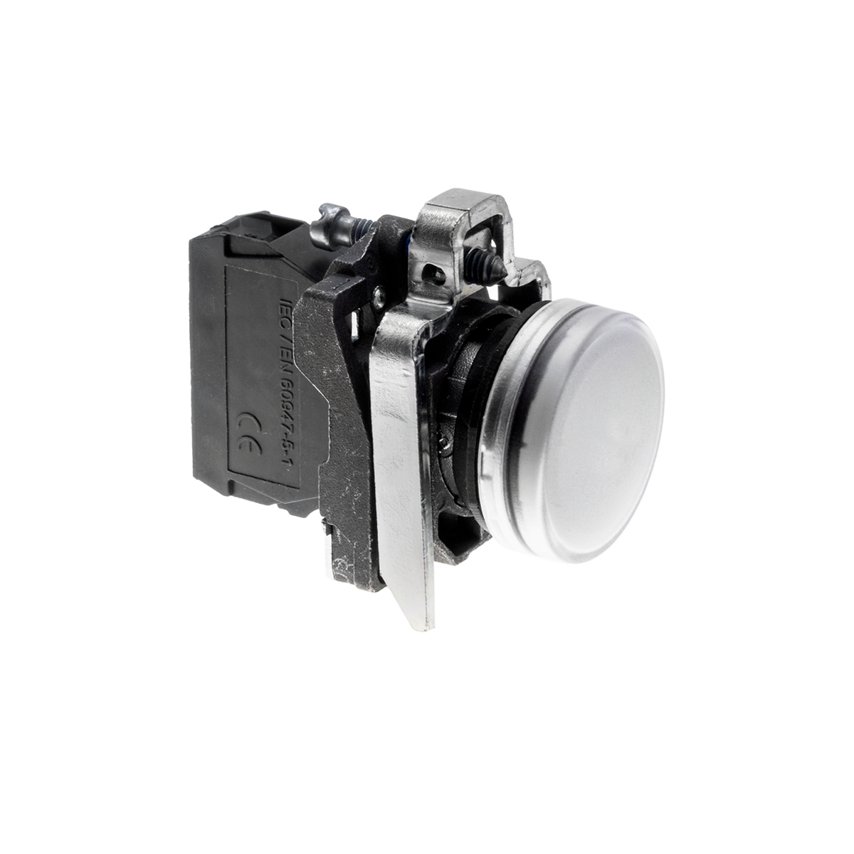 Лампа сигнальная белая, 24V AС/DC, IP65, металл