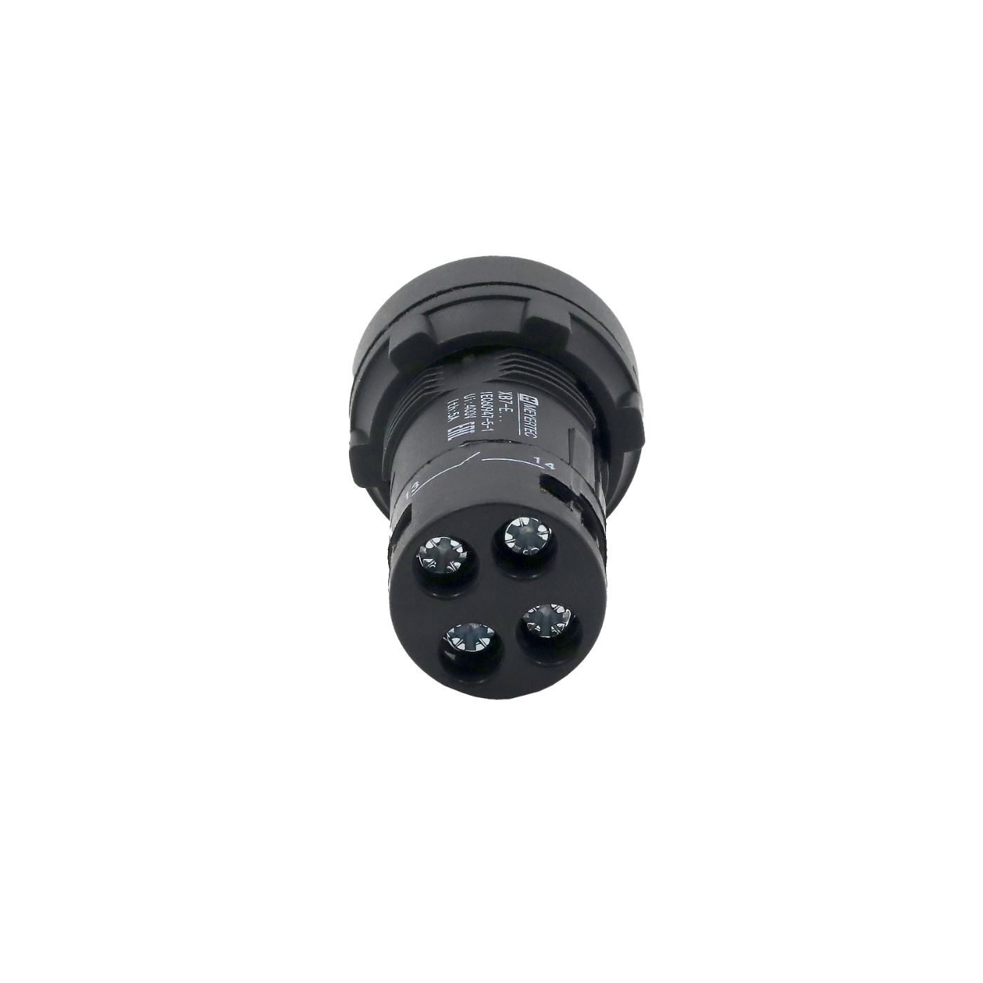 Кнопка желтая выступающая с подсветкой, 1NO,  24V AC/DC, IP54, пластик