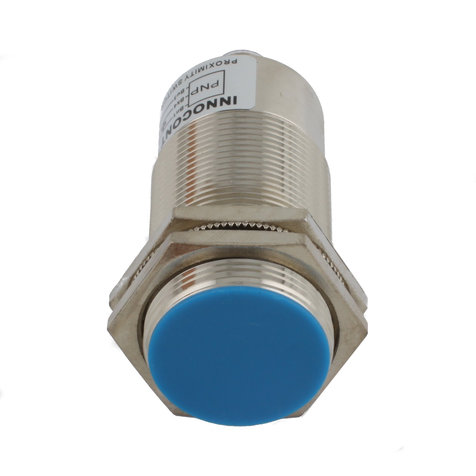 INNOCONT Индуктивный датчик, M30x1,5, L=78 мм, экранированный, зона срабатывания 10 мм, -25 +60 С, 12…24 VDC, IP67, выход: PNP NO, макс. ток 200 мА, разъем M12 SLI-30P10C