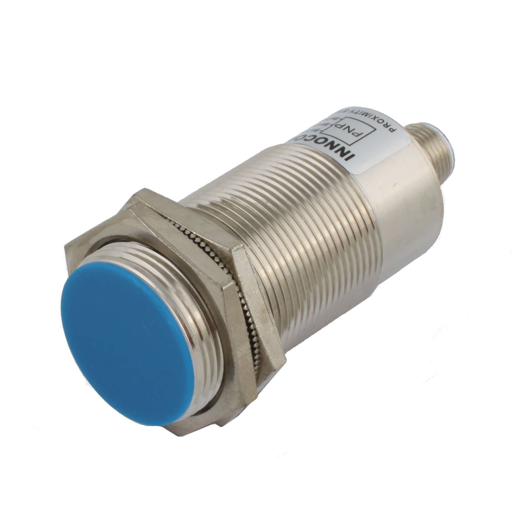 INNOCONT Индуктивный датчик, M30x1,5, L=78 мм, экранированный, зона срабатывания 10 мм, -25 +60 С, 12…24 VDC, IP67, выход: PNP NO, макс. ток 200 мА, разъем M12 SLI-30P10C
