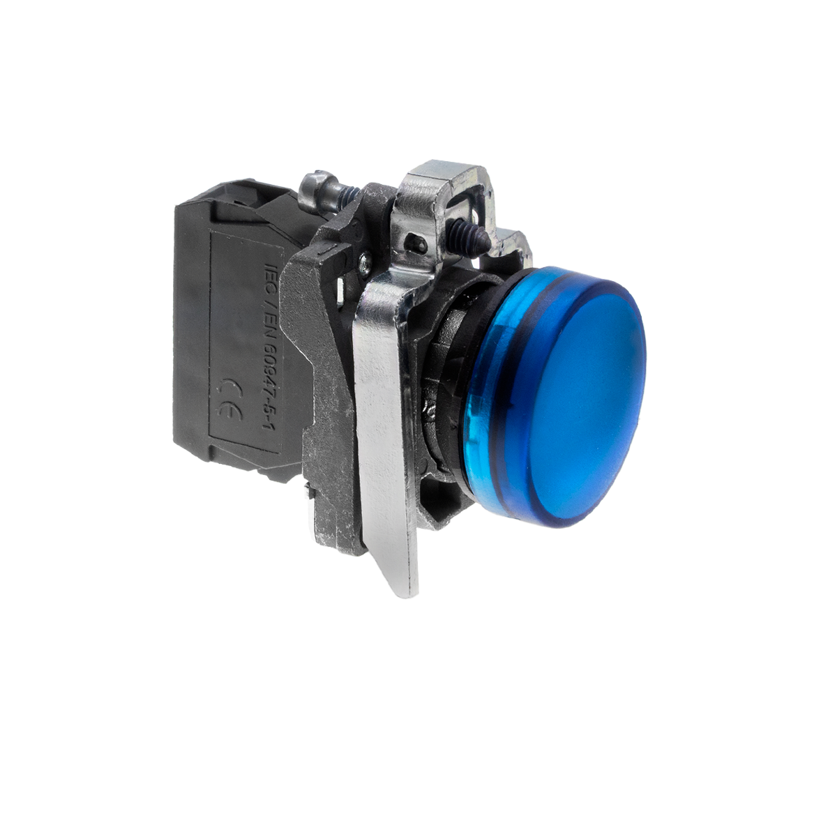 Лампа сигнальная синяя, 24V AС/DC, IP65, металл