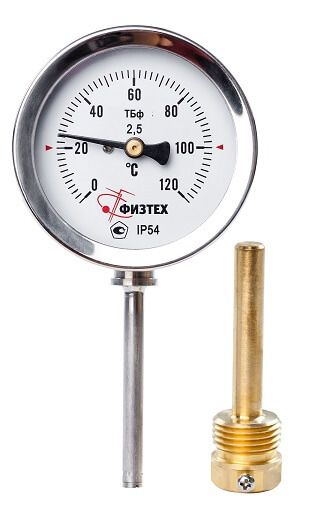 Общетехнические биметаллические термометры ТБф-120 d.63 (Диаметр: 63 мм)