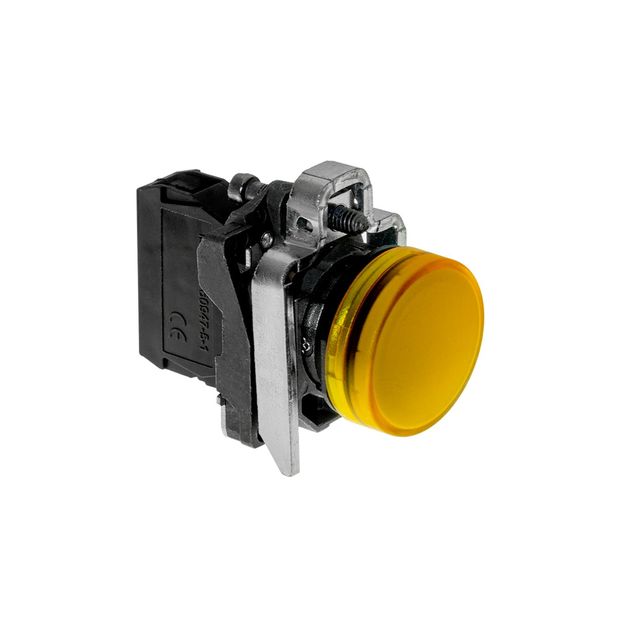 Лампа сигнальная желтая, 24V AС/DC, IP65, металл