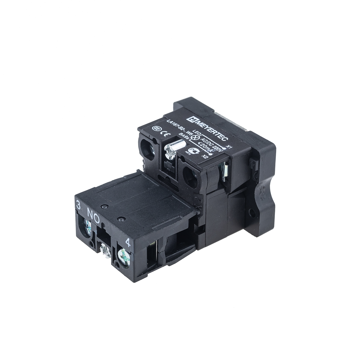 Основание с подсветкой 1NO желтый 220V, пластик
