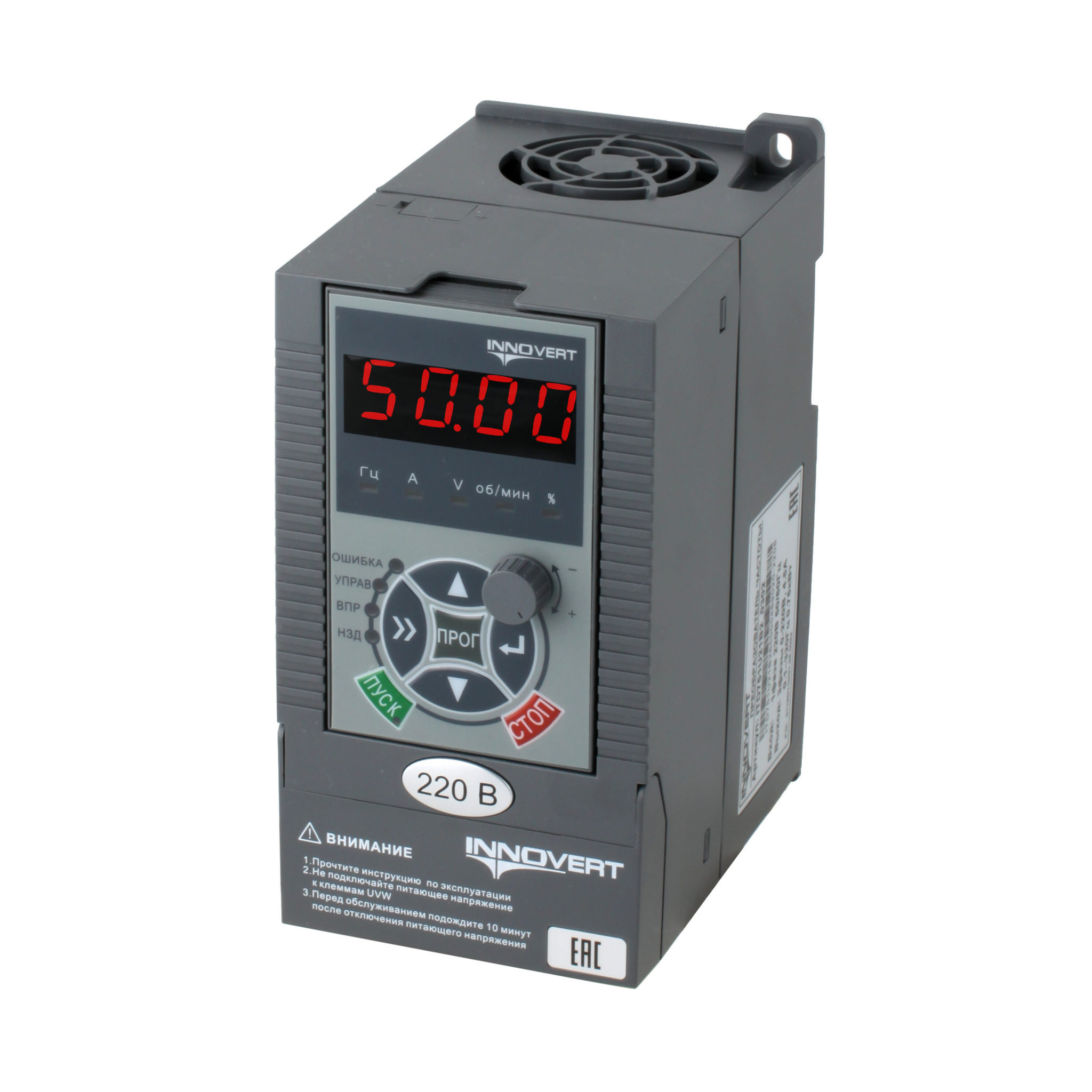 Преобразователь частоты векторный INNOVERT ITD751U21B2, 220В, 0,75кВт, 4,5А
