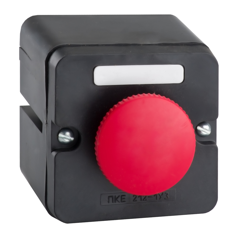 Пост кнопочный ПКЕ 222-1-У2-IP54-КЭАЗ (красный гриб), 20 шт
