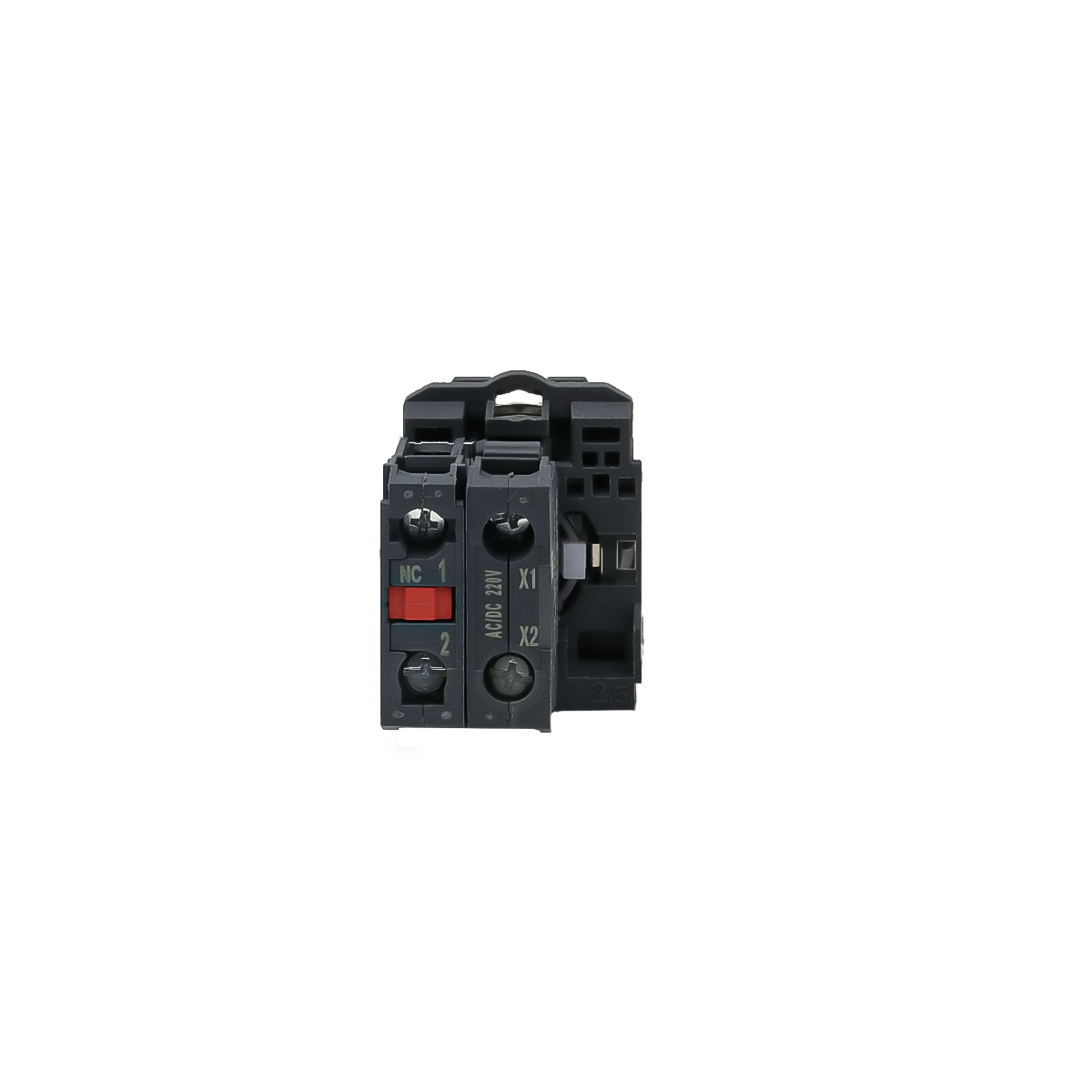 Переключатель  на 2 положения с фиксацией и подсветкой, красный, 1NС, 220V AC/DC, IP65, пластик