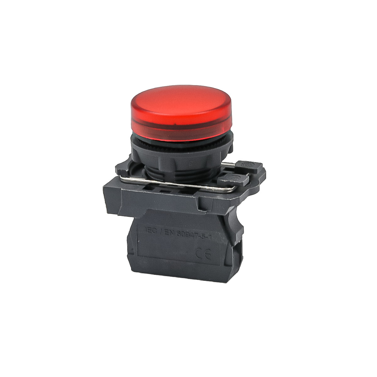 Лампа сигнальная красная, 24V AС/DC, IP65, пластик