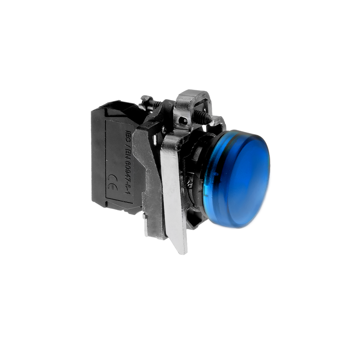 Лампа сигнальная синяя, 220V AС/DC, IP65, металл