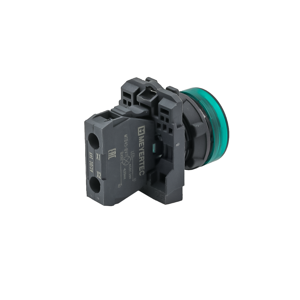 Лампа сигнальная зеленая, 24V AС/DC, IP65, пластик