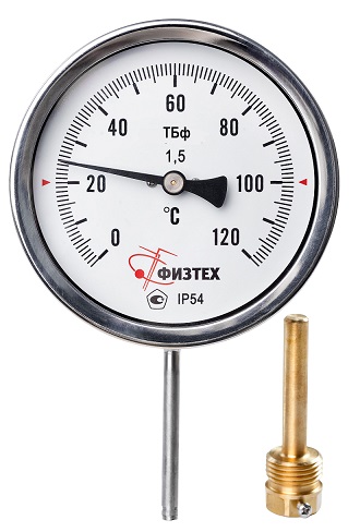 Общетехнические биметаллические термометры ТБф-120 d.100 (Диаметр: 100 мм)