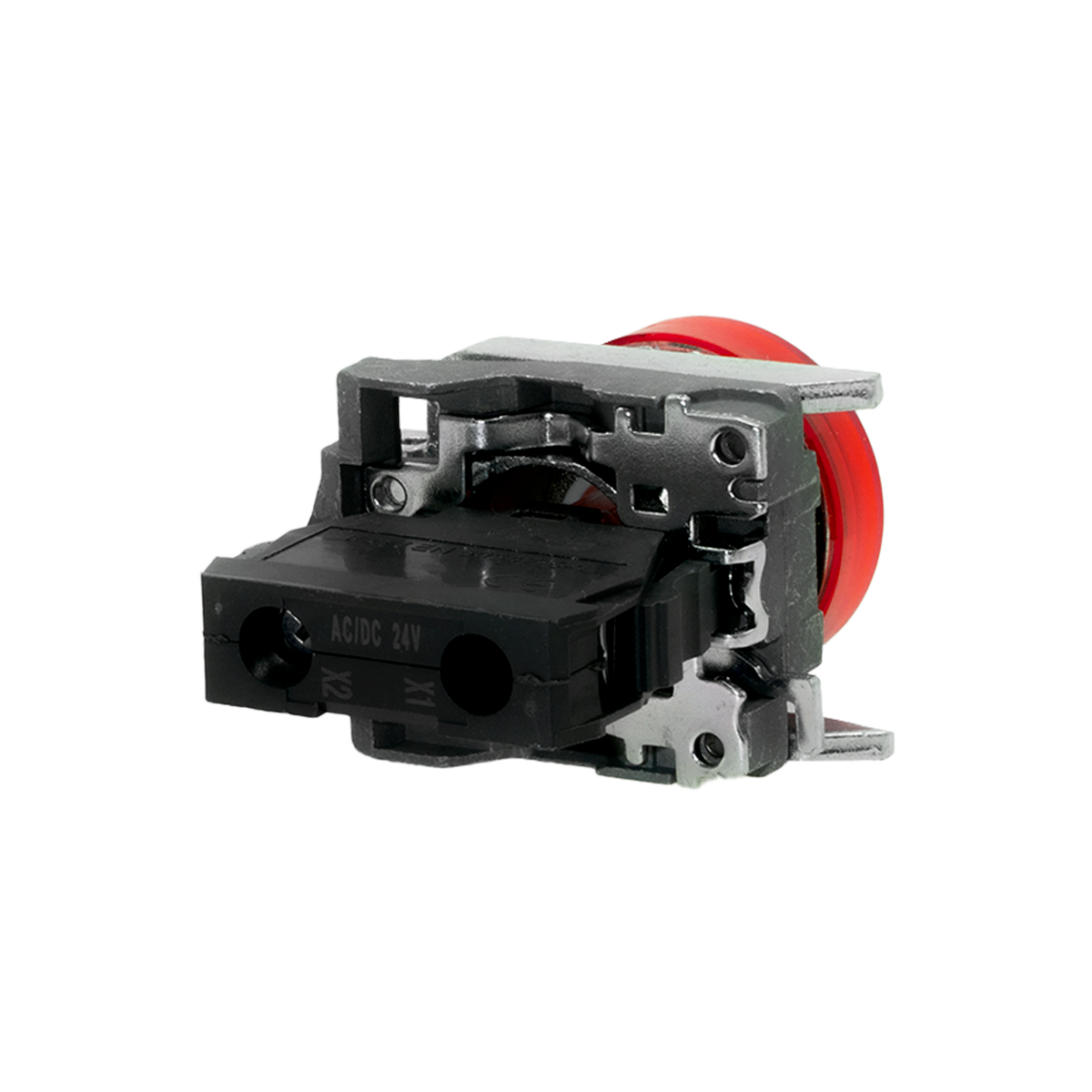 Лампа сигнальная красная, 24V AС/DC, IP65, металл