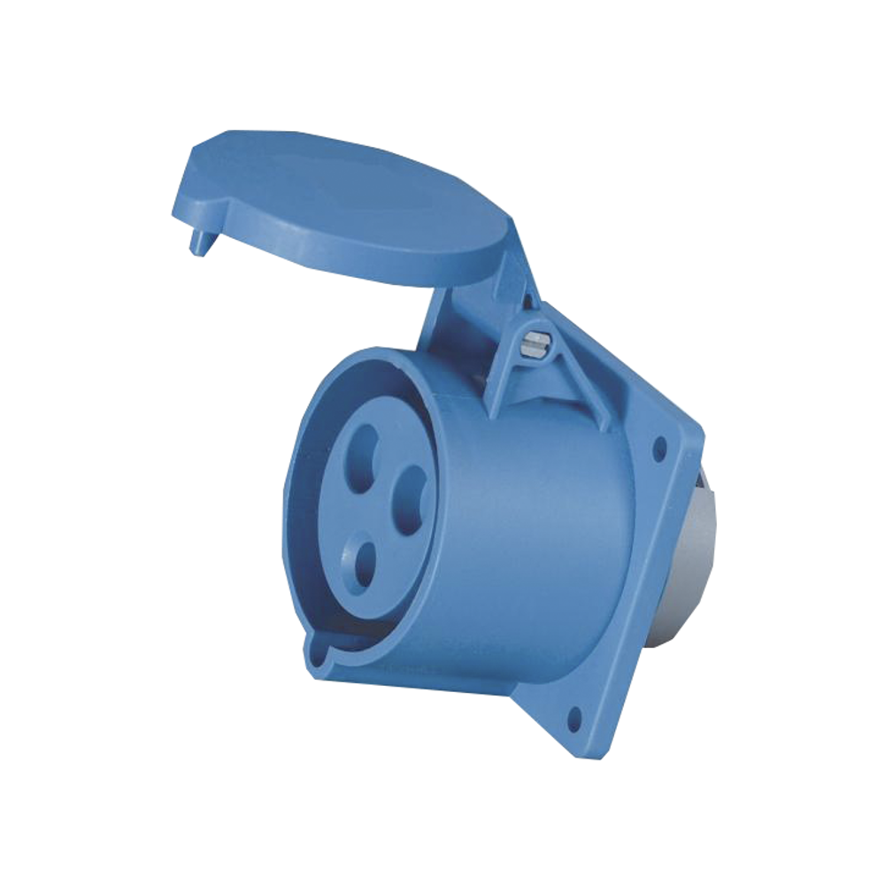 Розетка фланцевая 313-16А-6h-220AC-2P+PE-IP44, 5 шт
