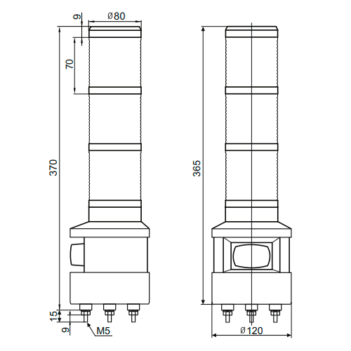 SFL100B-220-RYG Светосигнальный маячок