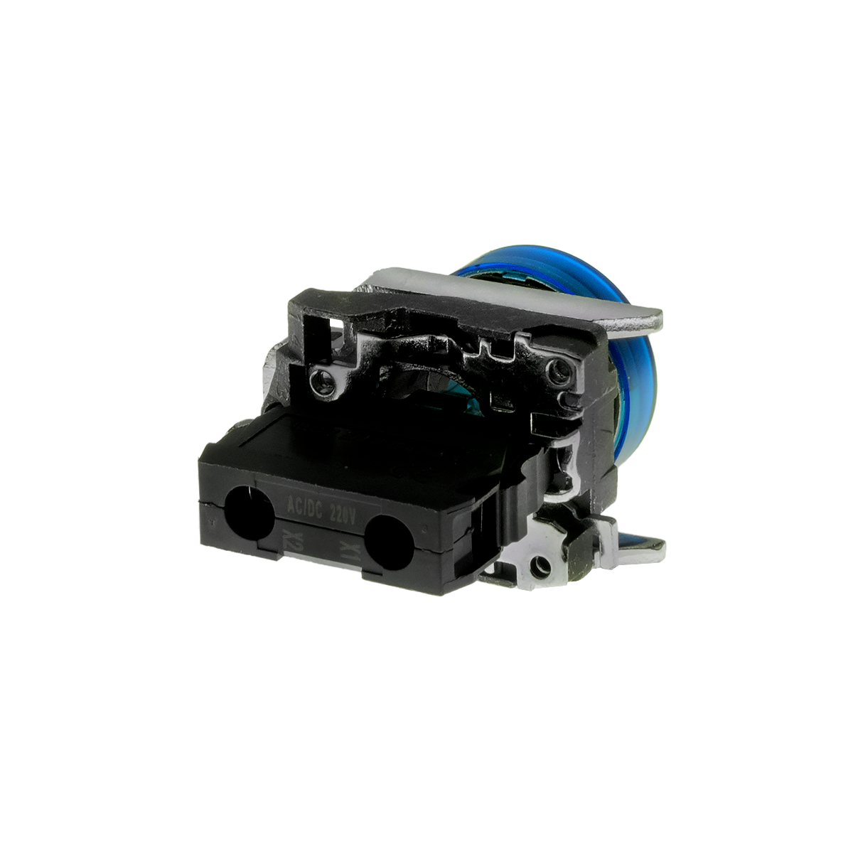Лампа сигнальная синяя, 220V AС/DC, IP65, металл