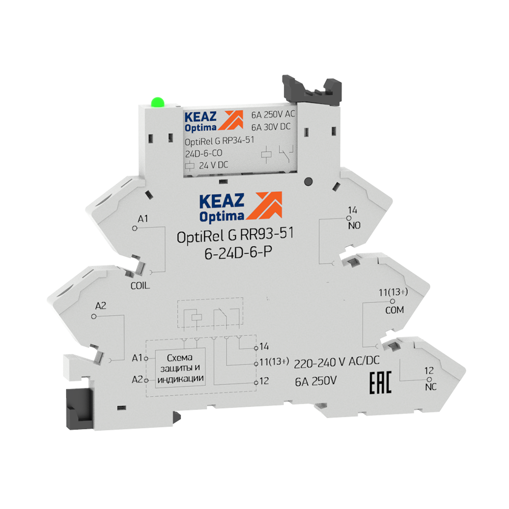Релейный модуль OptiRel G RM38-61-24D-6-P-CO, 10 шт
