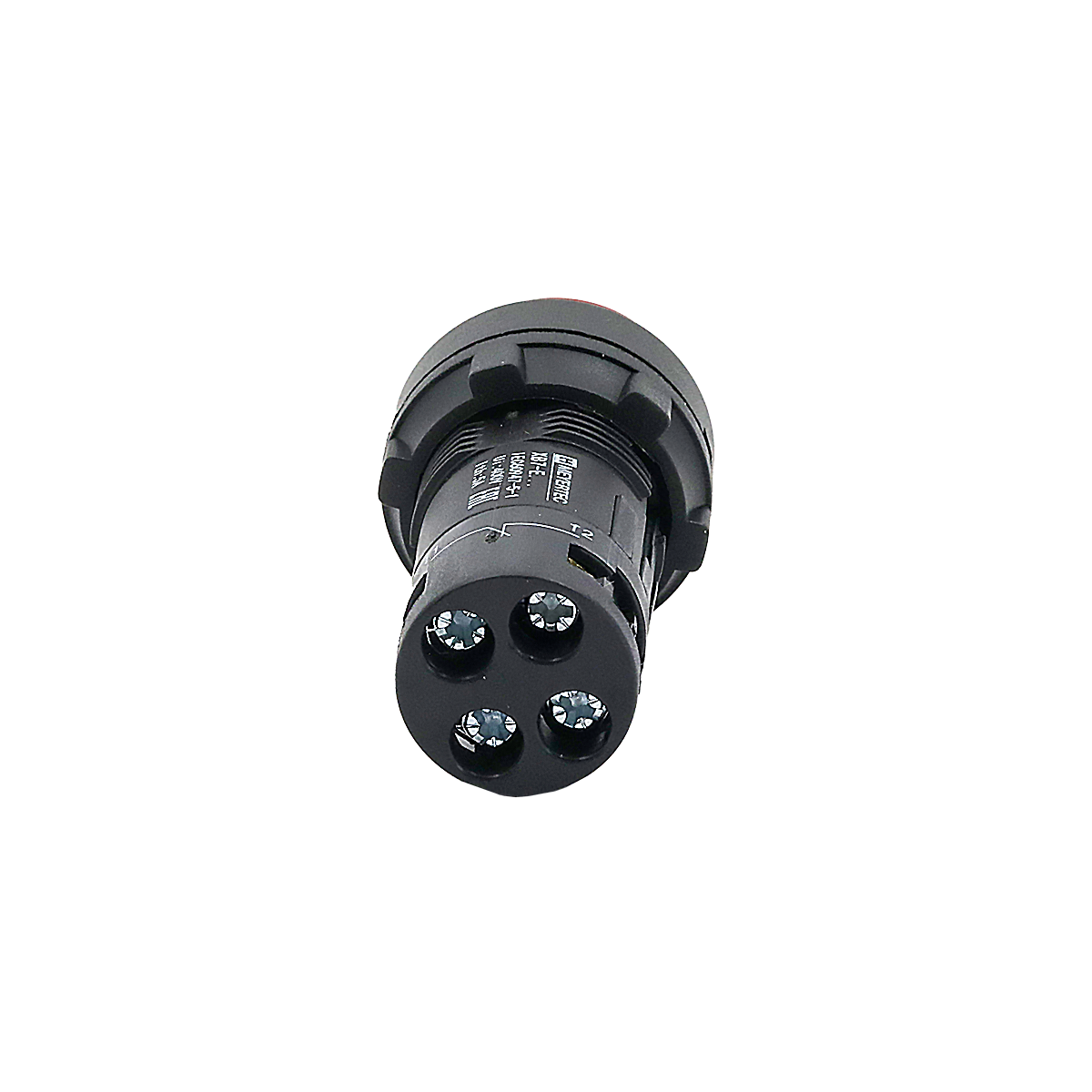 Кнопка красная выступающая с подсветкой, 1NС, 220V AC, IP54, пластик