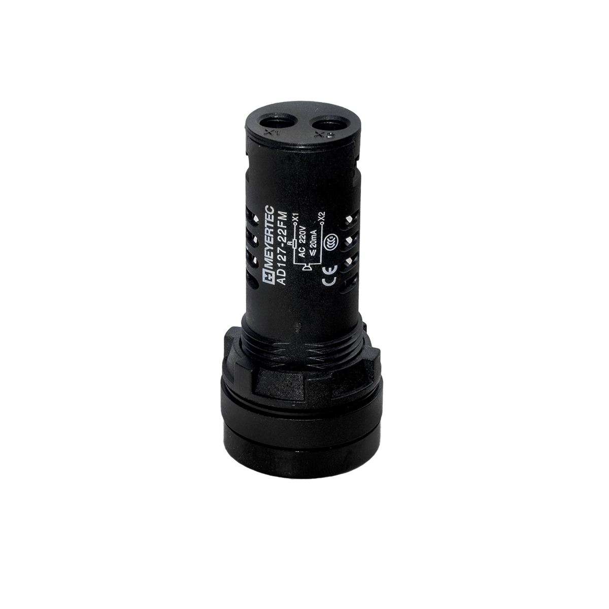 Зуммер без подсветки, 80дБ, черный, 220V AС, IP65, пластик
