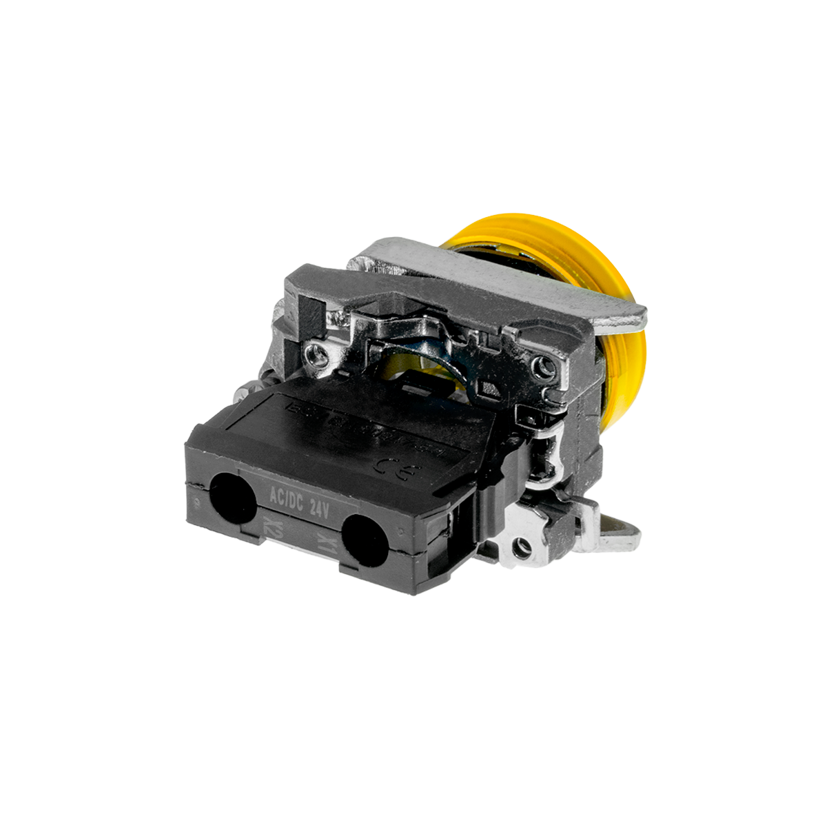 Лампа сигнальная желтая, 24V AС/DC, IP65, металл