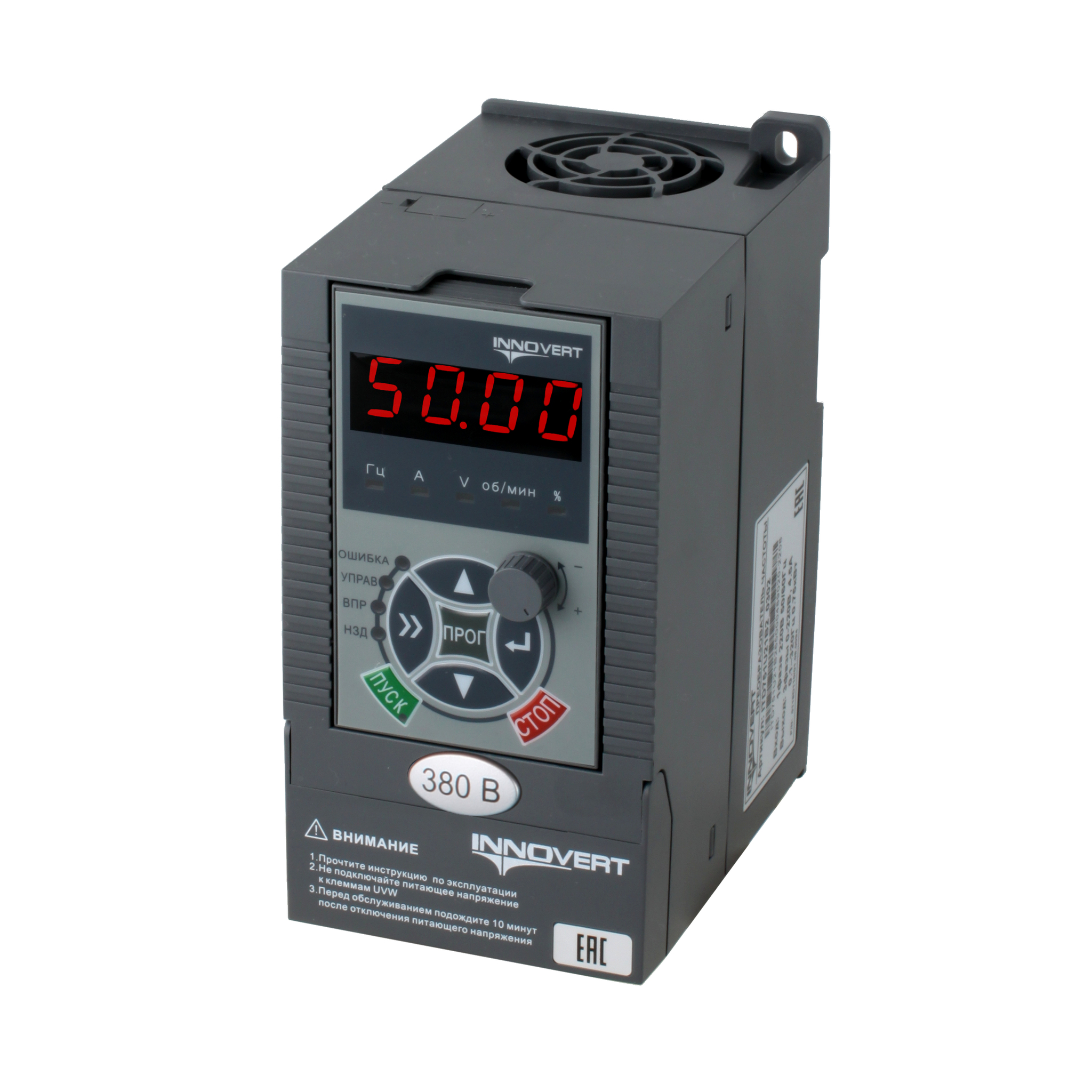 Преобразователь частоты INNOVERT PUMP IHD751P43T (0,75 кВтx380 В), выходной ток 2,5 А