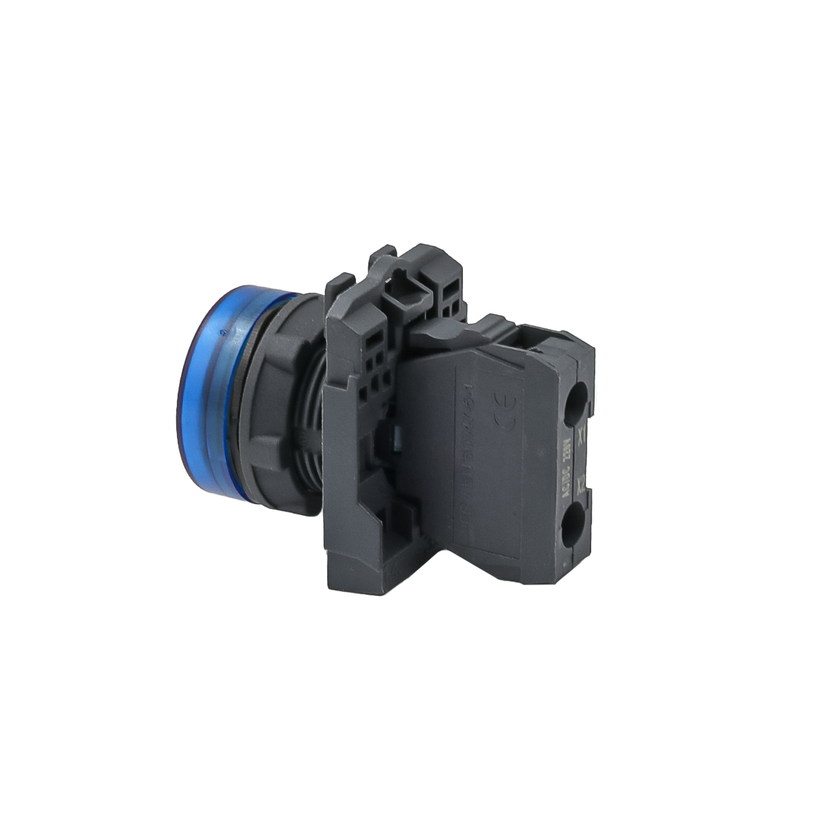 Лампа сигнальная синяя, 220V AС/DC, IP65, пластик