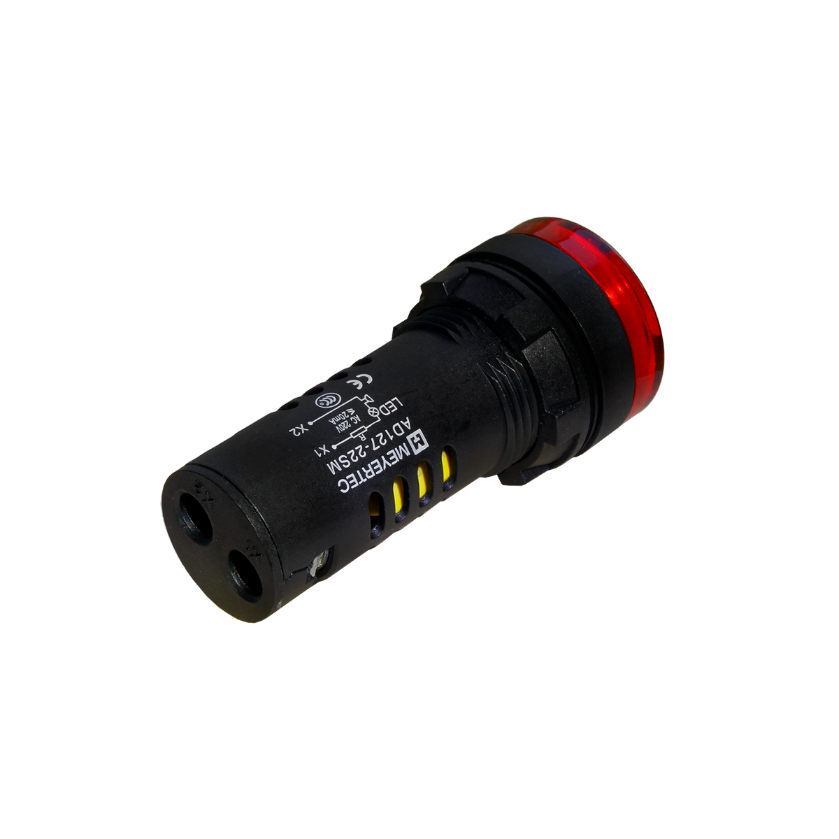 Зуммер с подсветкой, 80дБ, красный, 220V AС, IP65, пластик