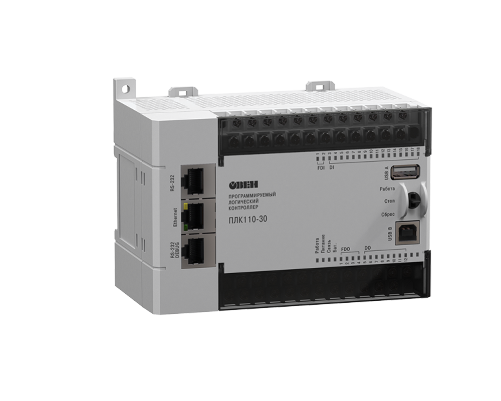 ПЛК110 М02 ОВЕН контроллер для средних систем автоматизации с DI/DO (обновленный)