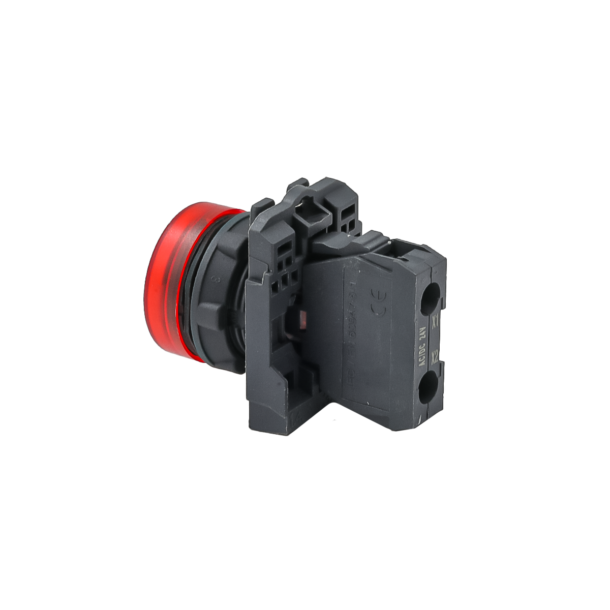 Лампа сигнальная красная, 24V AС/DC, IP65, пластик