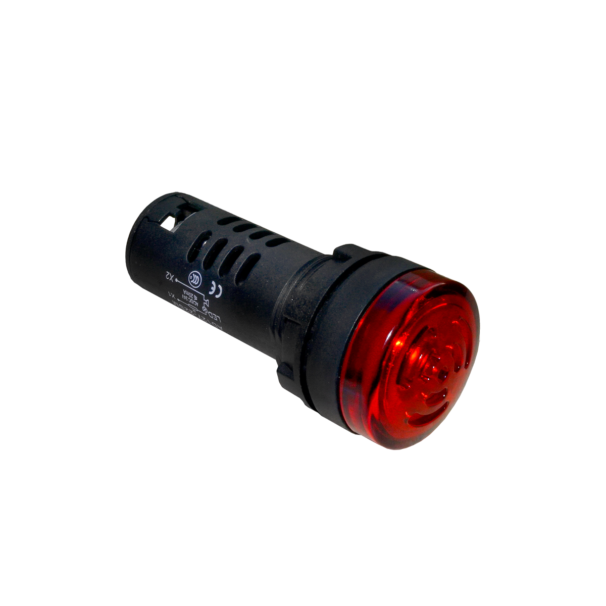 Зуммер с подсветкой, 80дБ, красный, 24V AС/DC, IP65, пластик