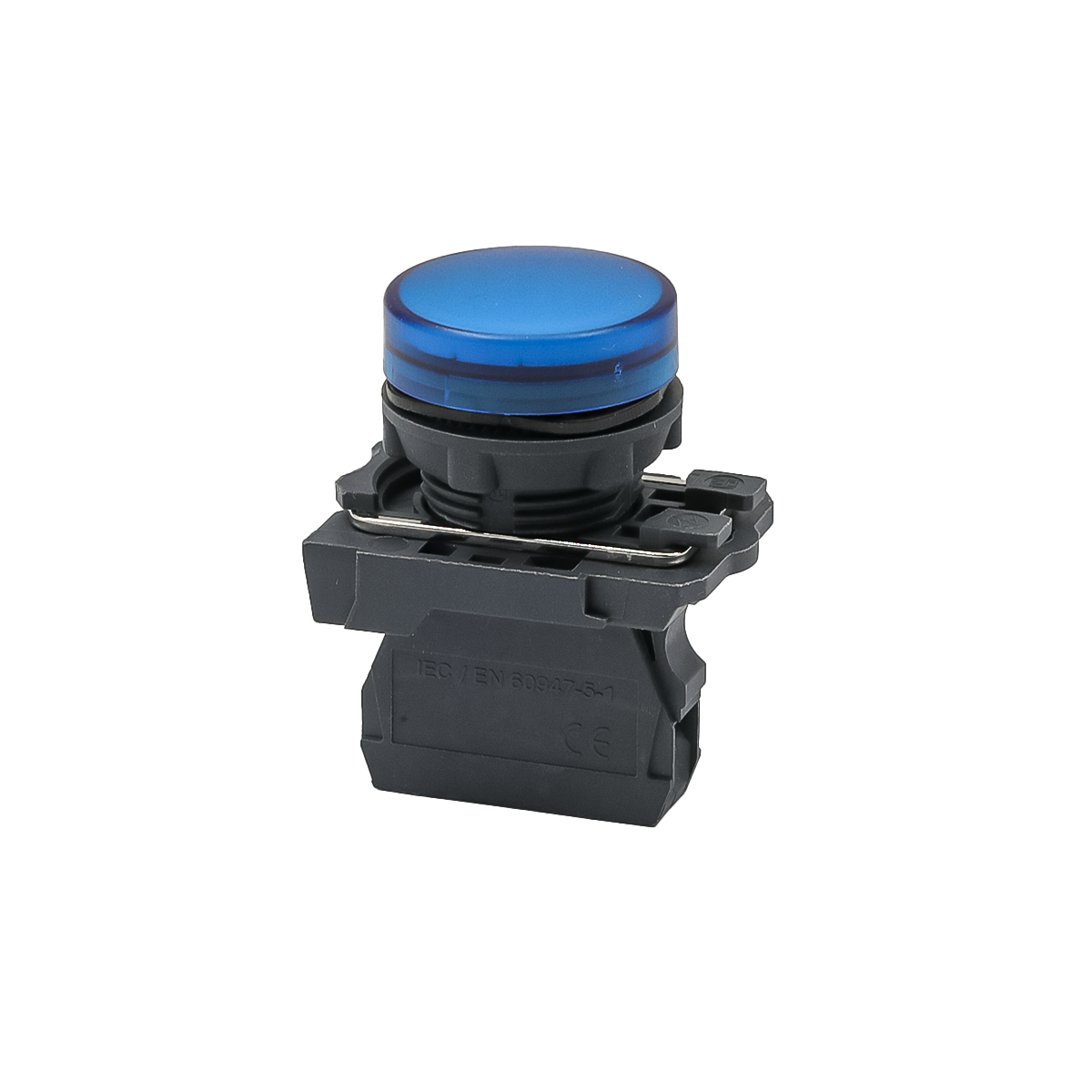 Лампа сигнальная синяя, 220V AС/DC, IP65, пластик