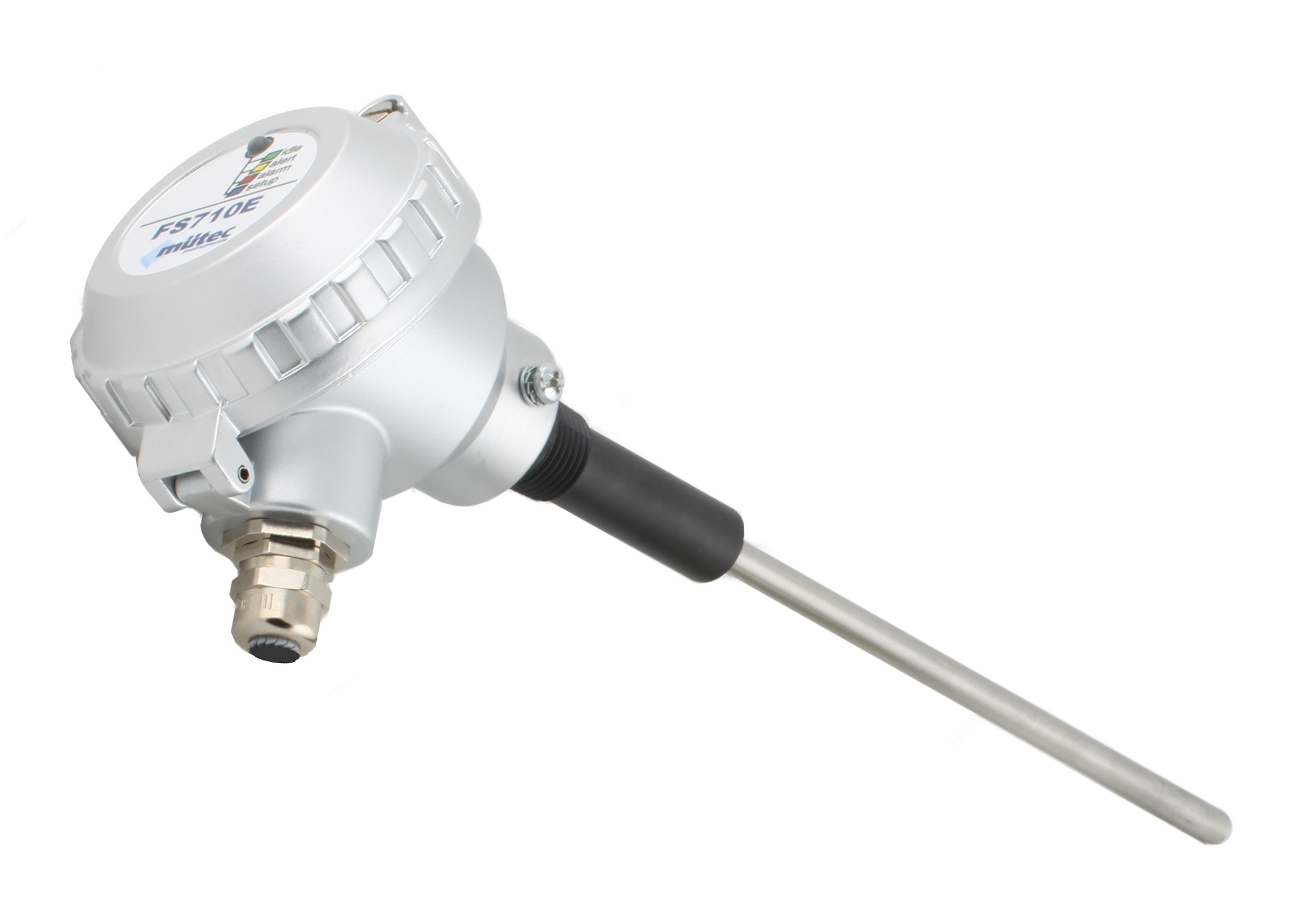 Датчик пыли, зонд L=150 мм, -20 +150 С, Pmax=2 bar, 24 VDC, IP 65, соединение- резьба 1/2" NPT пластик, выходной сигнал- реле DPDT, кабель 2 метра