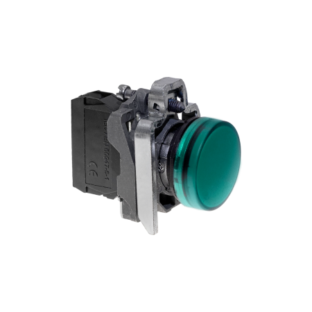 Лампа сигнальная зеленая, 220V AС/DC, IP65, металл