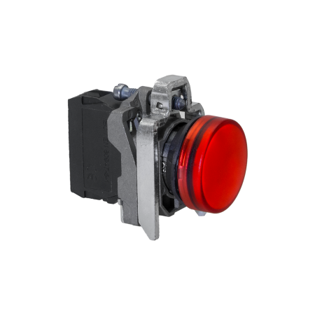 Лампа сигнальная красная, 220V AС/DC, IP65, металл
