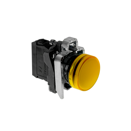 Лампа сигнальная желтая, 220V AС/DC, IP65, металл