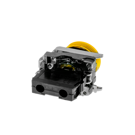 Лампа сигнальная желтая, 220V AС/DC, IP65, металл