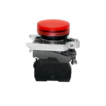 Лампа сигнальная красная, 24V AС/DC, IP65, металл