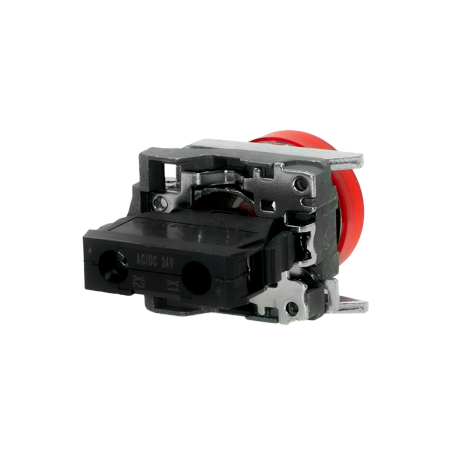 Лампа сигнальная красная, 24V AС/DC, IP65, металл