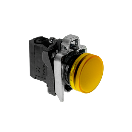 Лампа сигнальная желтая, 24V AС/DC, IP65, металл