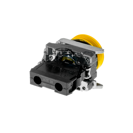 Лампа сигнальная желтая, 24V AС/DC, IP65, металл