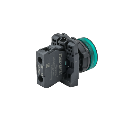 Лампа сигнальная зеленая, 24V AС/DC, IP65, пластик