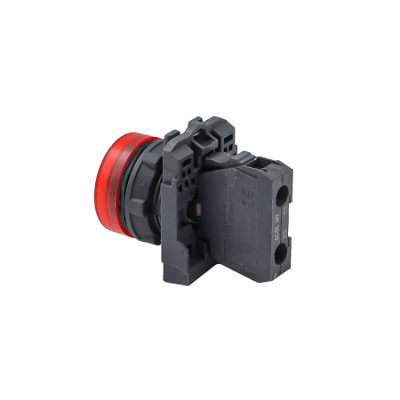 Лампа сигнальная красная, 24V AС/DC, IP65, пластик