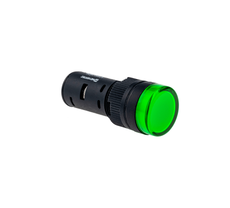 Сигнальная лампа 16мм, зеленый, 220V AC