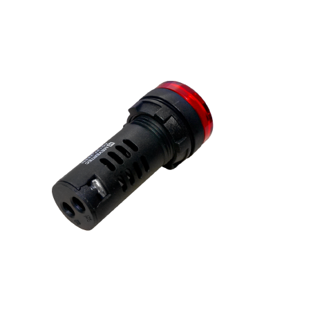 Зуммер с подсветкой, 80дБ, красный, 24V AС/DC, IP65, пластик