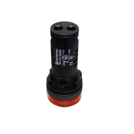 Зуммер с подсветкой, 80дБ, красный, 24V AС/DC, IP65, пластик