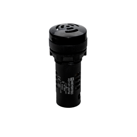 Зуммер без подсветки, 80дБ, черный, 220V AС, IP65, пластик