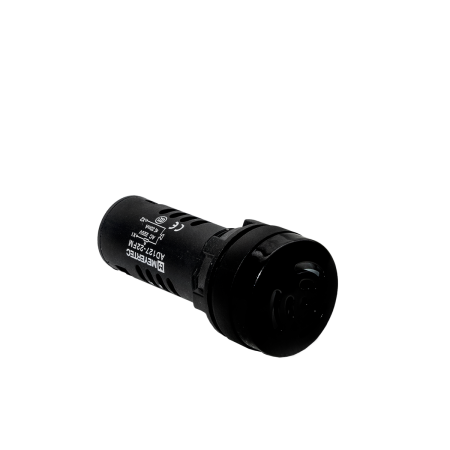 Зуммер без подсветки, 80дБ, черный, 220V AС, IP65, пластик