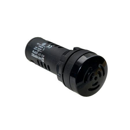 Зуммер без подсветки, 80дБ, черный, 24V AС/DC, IP65, пластик