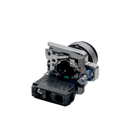 Кнопка выступающая черная, 1NO, IP65, металл